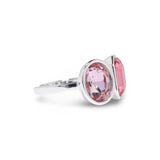 Silver Pink/Pink Two Stone Ring by Short & Suite