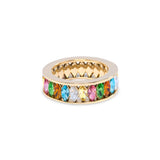 Gold Rainbow Marquis Multi Stone Ring by Short & Suite