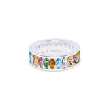 Silver Rainbow Marquis Multi Stone Ring by Short & Suite