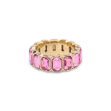 Gold Pink Chunky Bezel Ring by Short & Suite