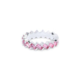 Silver Rose Stackable Zig Zag Ring by Short & Suite