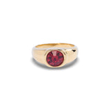 Gold Ruby Small Round Stone Ring by Short & Suite