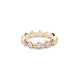 Gold Crystal Pave Diamond Gem Ring by Short & Suite