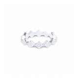 Silver Crystal Pave Diamond Gem Ring by Short & Suite