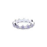 Silver Purple Pave Diamond Gem Ring by Short & Suite