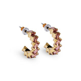 Gold Baby zig zag hoop earring by Short & Suite