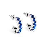 Silver Baby zig zag hoop earring by Short & Suite