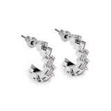 Silver Baby zig zag hoop earring by Short & Suite