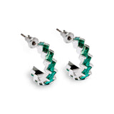 Silver Baby zig zag hoop earring by Short & Suite