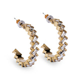 Gold Medium ZigZag Hoop Earring by Short & Suite