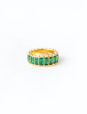 Green Stone Gold Eternity Ring by Short & Suite