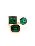 Emerald Gold Adjustable Ring by Short & Suite