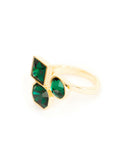 Emerald Gold Adjustable Ring by Short & Suite