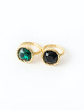 Green Stone Braided Gold Ring by Short & Suite