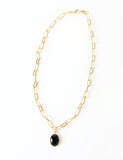 Black Stone Pendant by Short & Suite