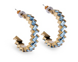 Gold Medium ZigZag Hoop Earring by Short & Suite