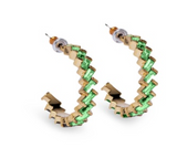 Gold Medium ZigZag Hoop Earring by Short & Suite