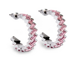 Silver Medium ZigZag Hoop Earring by Short & Suite