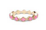 Gold Pink Pave Diamond Gem Ring by Short & Suite