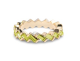 Gold Olive Stackable Zig Zag Ring by Short & Suite