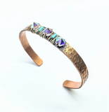 Crystal Spike Bead Copper Cuff by Alexa Martha Designs