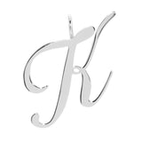 Silver Large Letter Pendants by eklexic