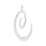 Silver Large Letter Pendants by eklexic