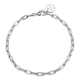 Silver Medium Link Chain Bracelet by eklexic