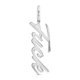 Silver Script Pendant Fuck by eklexic