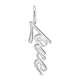 Silver Script Pendant Love by eklexic