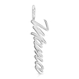 Silver Script Pendant Mama by eklexic