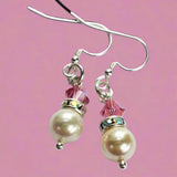 Various Color Swarovski Crystal Pearl Stack Earrings
