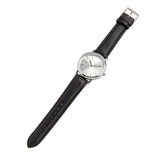 Arvo Silver Time Sawyer Watch - Black Leather by Arvo