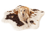 PupRug™ Animal Print Memory Foam Dog Bed - Brown Faux Cowhide