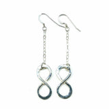 Sterling Silver Hammer Patterned Infinity Earrings