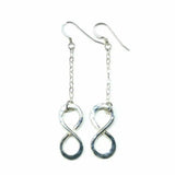 Sterling Silver Hammer Patterned Infinity Earrings