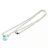 Sterling Silver Wire Wrapped Crystal Briolette Drop Necklace