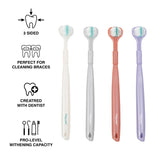 Pursonic 3D Advanced Tech 360° Full Coverage Toothbrush Set (4-Pack)