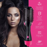 Ultimate Hair Rejuvenation & Styling Bundle – 3-in-1 LED Scalp Therapy Brush + One Step Volumizing Hair Dryer