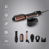 Hair Wellness Duo: Hot Air Blower Brush & Pursonic 3-in-1 LED Therapy Scalp Brush