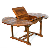 5-Piece Oval Extension Table Folding Arm Set