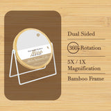 Dual-Side Mirror with Seamless 360° Rotation