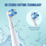 4-Pack Replacement Brush Heads Compatible with Oral-B iO Series 2–10