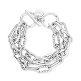 Triple Multi Chain Toggle Bracelet by eklexic