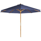 10-ft Teak Market Umbrella with Canopy