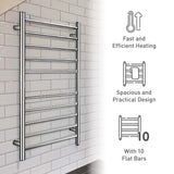 10 bar Stainless Steel Wall Mounted Electric Towel Warmer