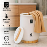 Home Spa Bucket Towel Warmer Bundle – Large-Capacity Warmer with Adjustable Heat (20–90 Min) + 6 Essential Oils