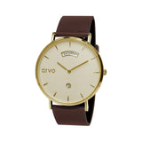 Arvo Gold Awristacrat Watch - Saddle Leather by Arvo