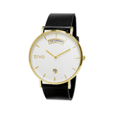 Arvo Awristacrat Watch - Gold - Black Leather Band by Arvo