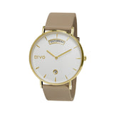 Arvo Awristacrat Watch - Gold - Nude Leather Band by Arvo